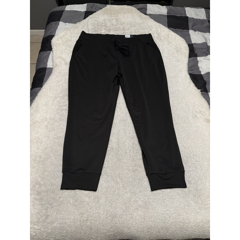 Tek Gear On The Go Mid Rise Black Jogger Pants Size XL Relaxed NWT